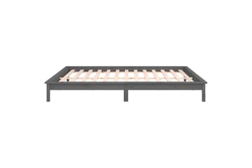 beBasic Sängynrunko LED harmaa 120x190 cm 4FT Small Double täysi puu - Harmaa - Huonekalut - Sänky - Sänkykehikot & sängynrungot