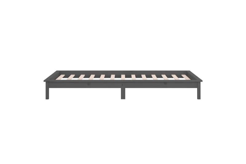 beBasic Sängynrunko LED harmaa 75x190 cm 2FT6 Small Single täysi puu - Harmaa - Huonekalut - Sänky - Sänkykehikot & sängynrungot