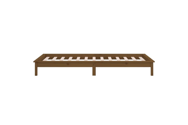 beBasic Sängynrunko LED hunajanruskea 90x190 cm 3FT Single täysi puu - Ruskea - Huonekalut - Sänky - Sänkykehikot & sängynrungot