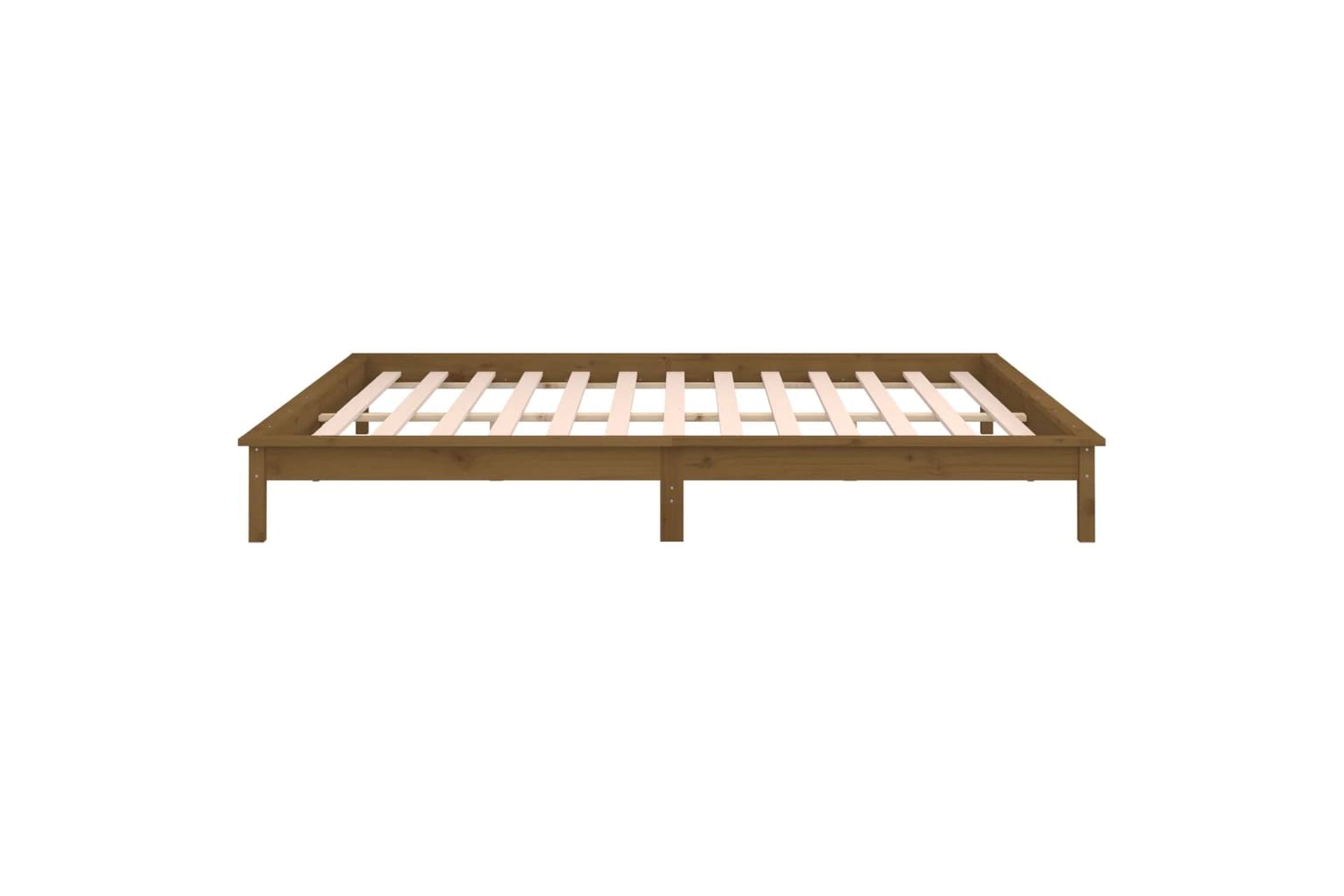beBasic Sängynrunko LED ruskea 120x190 cm 4FT Small Double täysi puu - Ruskea - Huonekalut - Sänky - Sänkykehikot & sängynrungot