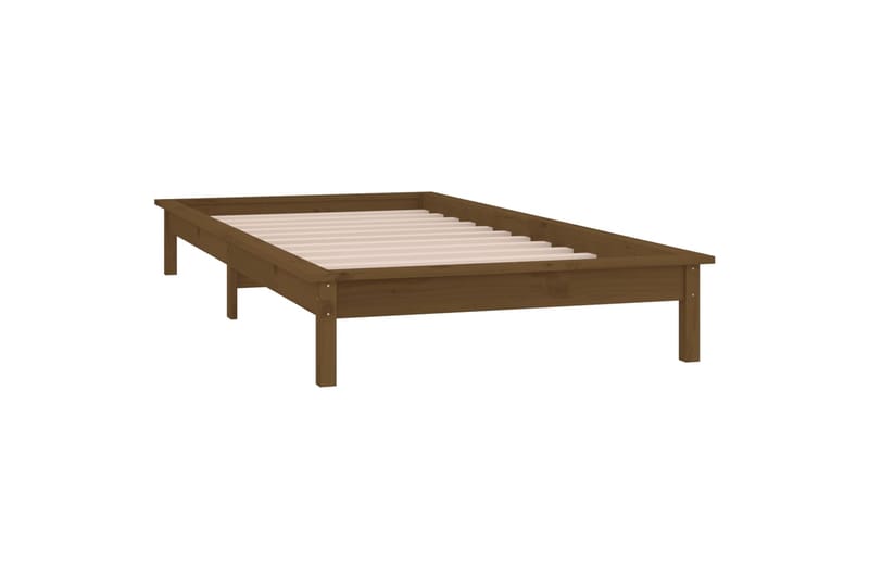 beBasic Sängynrunko LED ruskea 75x190 cm 2FT6 Small Single täysi puu - Ruskea - Huonekalut - Sänky - Sänkykehikot & sängynrungot