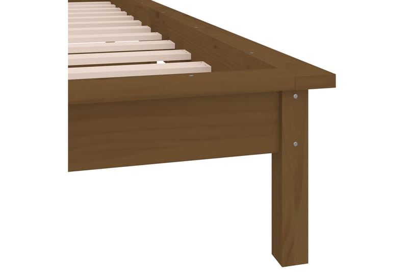 beBasic Sängynrunko LED ruskea 75x190 cm 2FT6 Small Single täysi puu - Ruskea - Huonekalut - Sänky - Sänkykehikot & sängynrungot