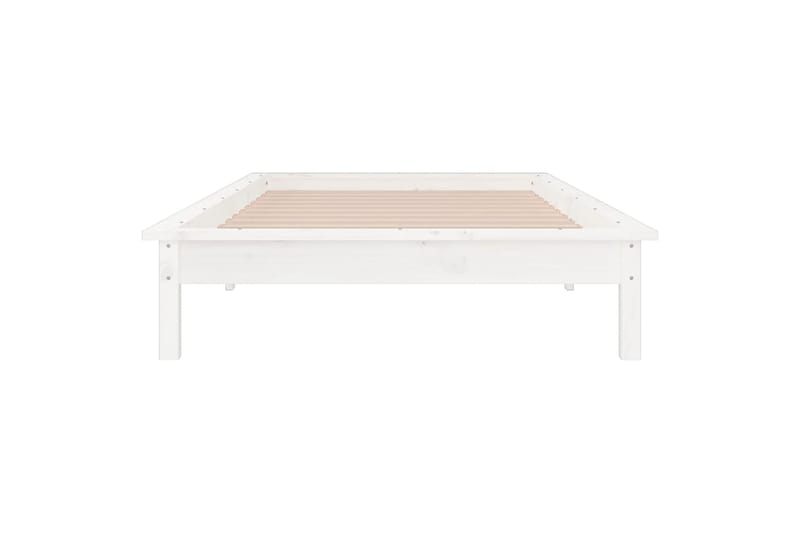 beBasic Sängynrunko LED valkoinen 75x190 cm 2FT6 Small Single täysi puu - Valkoinen - Huonekalut - Sänky - Sänkykehikot & sängynrungot