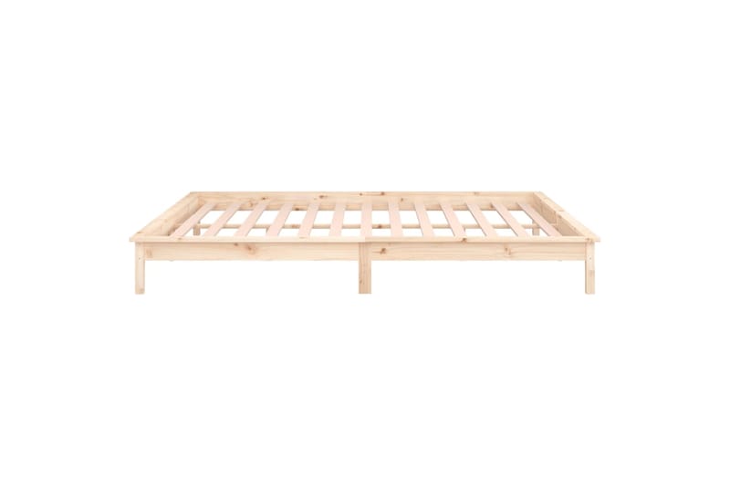 beBasic Sängynrunko LED-valoilla 160x200 cm täysi puu - Ruskea - Huonekalut - Sänky - Sänkykehikot & sängynrungot