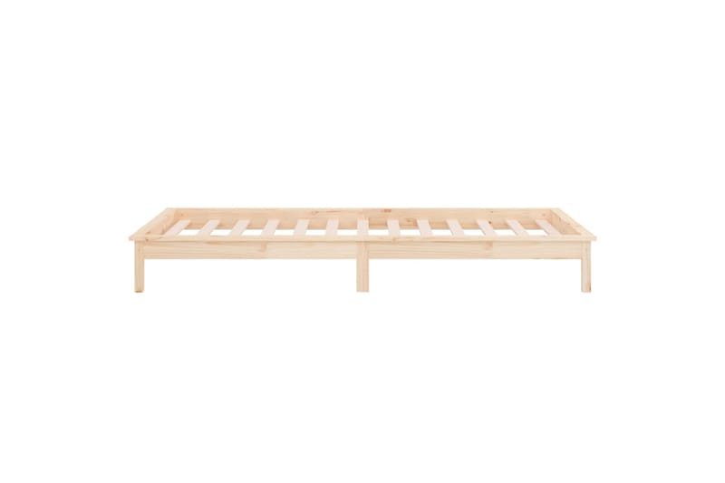 beBasic Sängynrunko LED-valoilla 75x190 cm 2FT6 Small Single täysi puu - Ruskea - Huonekalut - Sänky - Sänkykehikot & sängynrungot