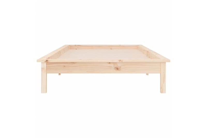 beBasic Sängynrunko LED-valoilla 90x200 cm täysi puu - Ruskea - Huonekalut - Sänky - Sänkykehikot & sängynrungot