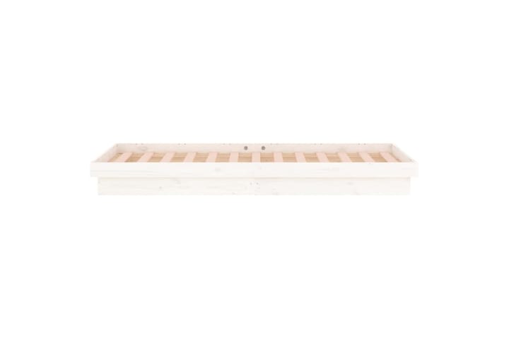 beBasic Sängynrunko LED-valoilla valkoinen 100x200 cm täysi puu - Valkoinen - Sänkykehikot & sängynrungot