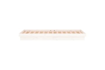 beBasic Sängynrunko LED-valot valkoinen 90x190 cm 3FT Single täysi puu - Valkoinen - Huonekalut - Sänky - Sänkykehikot & sängynrungot