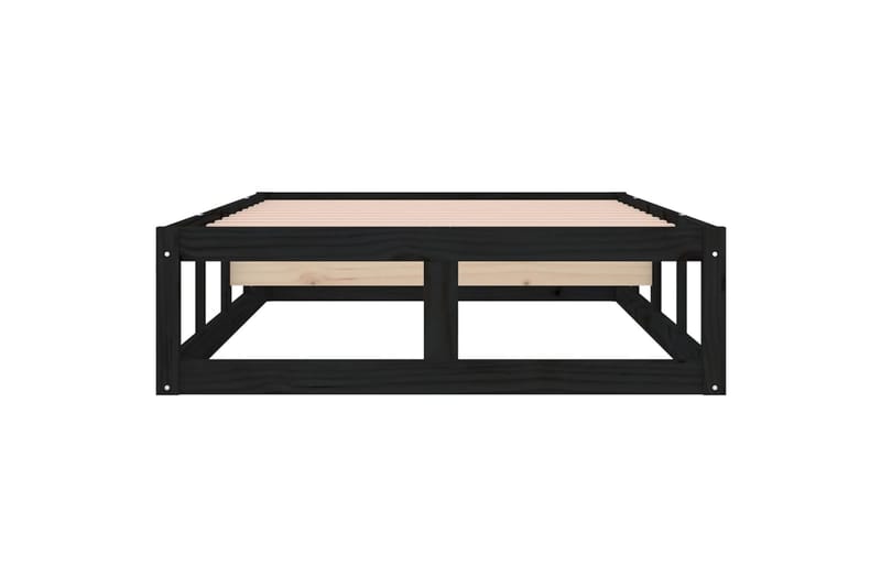 beBasic Sängynrunko musta 100x200 cm täysi puu - Musta - Huonekalut - Sänky - Sänkykehikot & sängynrungot