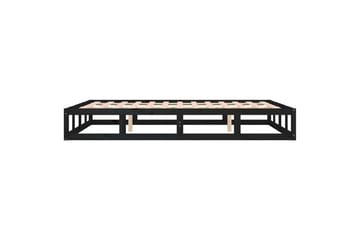 beBasic Sängynrunko musta 120x200 cm täysi puu - Musta - Huonekalut - Sänky - Sänkykehikot & sängynrungot