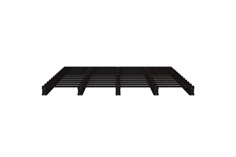 beBasic Sängynrunko musta 140x190 cm täysi mänty - Musta - Huonekalut - Sänky - Sänkykehikot & sängynrungot
