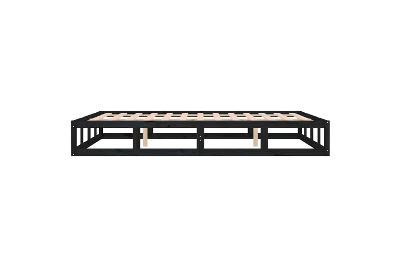 beBasic Sängynrunko musta 160x200 cm täysi puu - Musta - Huonekalut - Sänky - Sänkykehikot & sängynrungot
