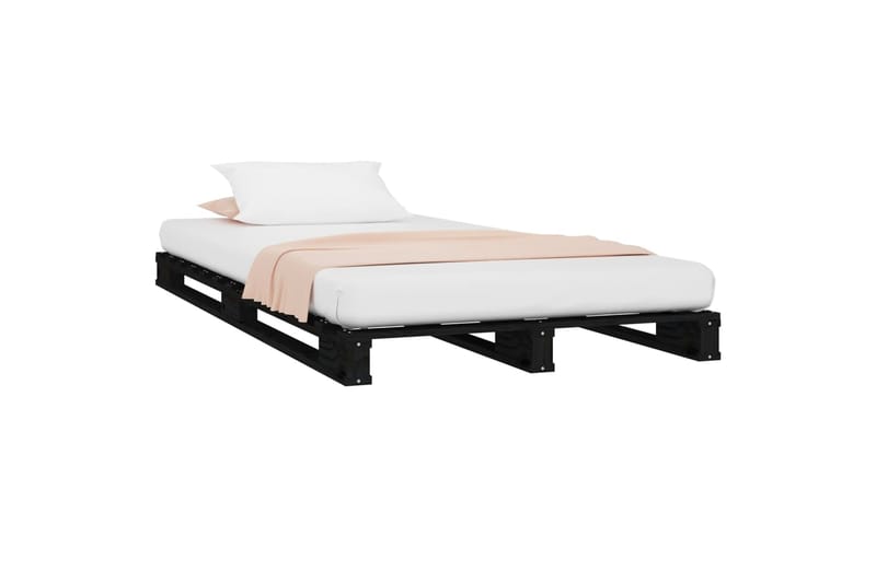 beBasic Sängynrunko musta 75x190 cm täysi mänty 2FT6 Small Single - Musta - Huonekalut - Sänky - Sänkykehikot & sängynrungot