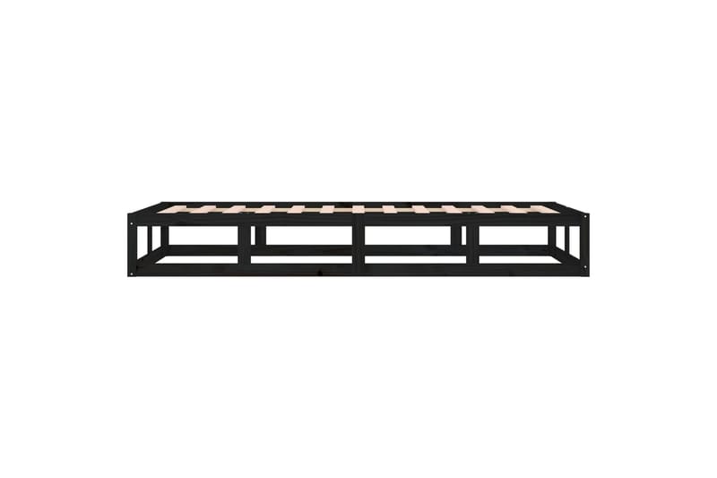 beBasic Sängynrunko musta 90x200 cm täysi puu - Musta - Huonekalut - Sänky - Sänkykehikot & sängynrungot