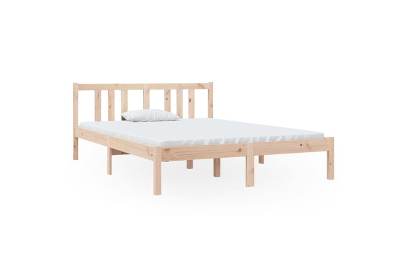 beBasic Sängynrunko täysi puu 135x190 cm 4FT6 Double - Ruskea - Huonekalut - Sänky - Sänkykehikot & sängynrungot