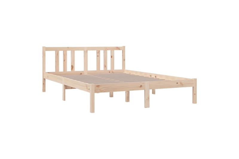 beBasic Sängynrunko täysi puu 135x190 cm 4FT6 Double - Ruskea - Huonekalut - Sänky - Sänkykehikot & sängynrungot