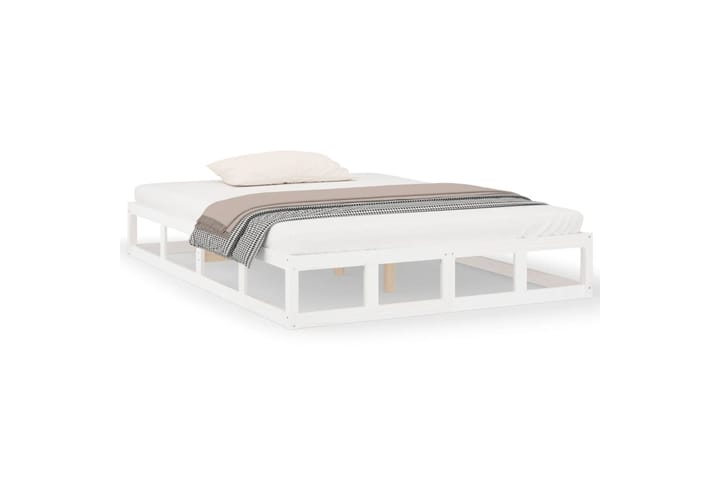 beBasic Sängynrunko valkoinen 120x190 cm 4FT Small Double täysi puu - Valkoinen - Sänkykehikot & sängynrungot