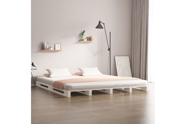 beBasic Sängynrunko valkoinen 120x190 cm täysi mänty 4FT Small Double - Valkoinen - Sänkykehikot & sängynrungot