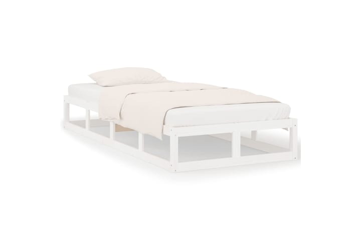beBasic Sängynrunko valkoinen 75x190 cm 2FT6 Small Single täysi puu - Valkoinen - Sänkykehikot & sängynrungot