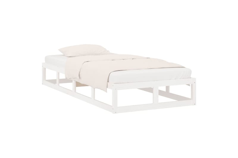 beBasic Sängynrunko valkoinen 90x200 cm täysi puu - Valkoinen - Huonekalut - Sänky - Sänkykehikot & sängynrungot