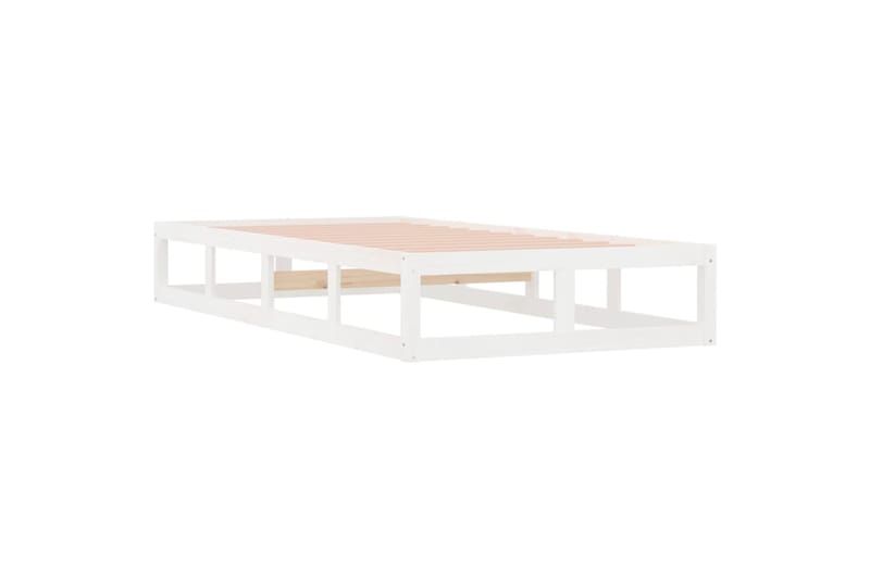 beBasic Sängynrunko valkoinen 90x200 cm täysi puu - Valkoinen - Huonekalut - Sänky - Sänkykehikot & sängynrungot