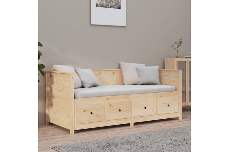 beBasic Sohvasänky 90x190 cm täysi mänty - Ruskea - Huonekalut - Sänky - Sänkykehikot & sängynrungot