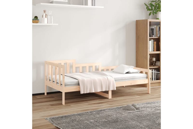 beBasic Sohvasänky 90x200 cm täysi mänty - Ruskea - Huonekalut - Sänky - Sänkykehikot & sängynrungot