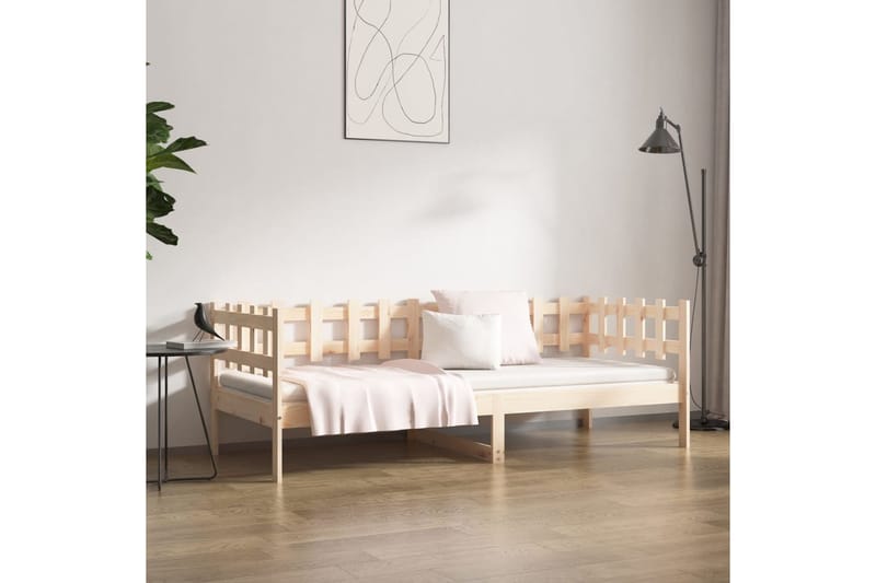 beBasic Sohvasänky 90x200 cm täysi mänty - Ruskea - Huonekalut - Sänky - Sänkykehikot & sängynrungot