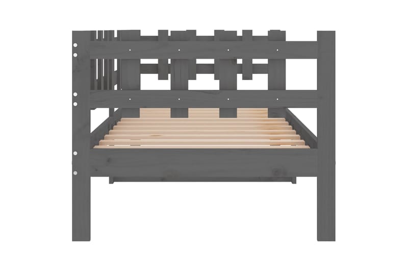 beBasic Sohvasänky harmaa 80x200 cm täysi mänty - Harmaa - Huonekalut - Sänky - Sänkykehikot & sängynrungot