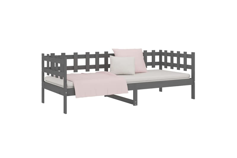 beBasic Sohvasänky harmaa 90x190 cm täysi mänty - Harmaa - Huonekalut - Sänky - Sänkykehikot & sängynrungot