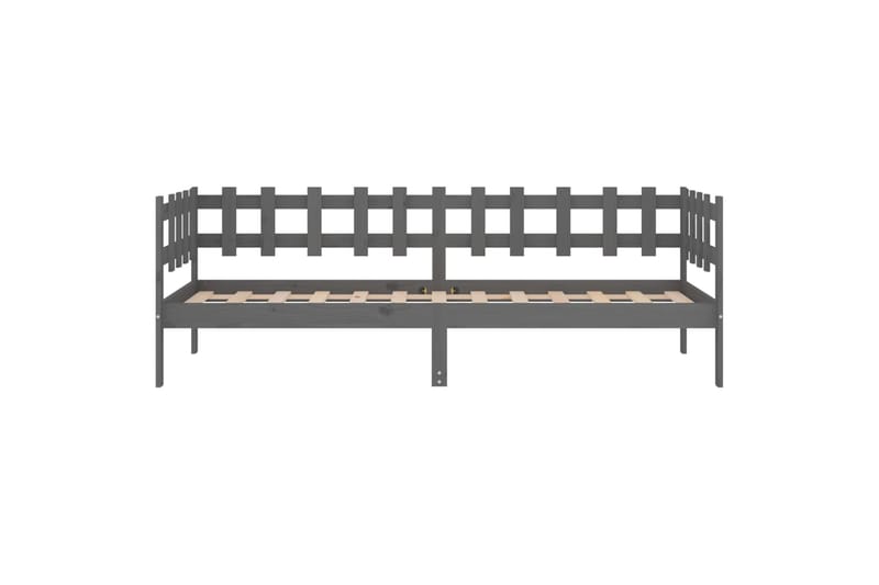 beBasic Sohvasänky harmaa 90x200 cm täysi mänty - Harmaa - Huonekalut - Sänky - Sänkykehikot & sängynrungot