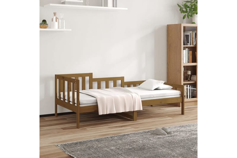beBasic Sohvasänky hunajanrusk 90x190 cm täysi mänty - Ruskea - Huonekalut - Sänky - Sänkykehikot & sängynrungot