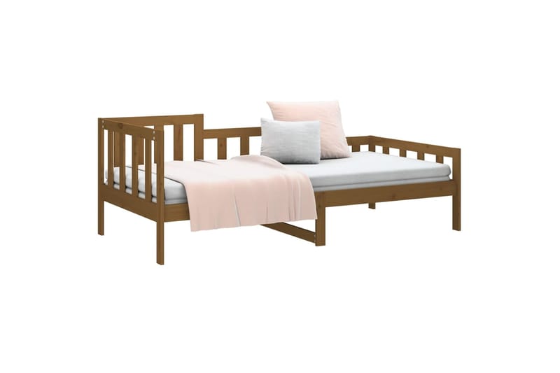 beBasic Sohvasänky hunajanrusk 90x190 cm täysi mänty - Ruskea - Huonekalut - Sänky - Sänkykehikot & sängynrungot