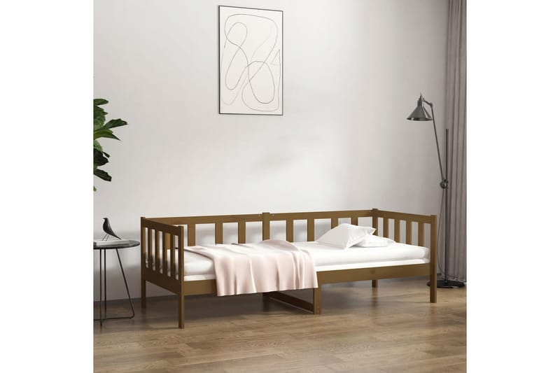 beBasic Sohvasänky hunajanruskea 80x200 cm täysi mänty - Ruskea - Huonekalut - Sänky - Sänkykehikot & sängynrungot