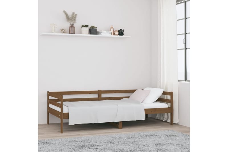 beBasic Sohvasänky hunajanruskea 90x190 cm täysi mänty - Ruskea - Huonekalut - Sänky - Sänkykehikot & sängynrungot