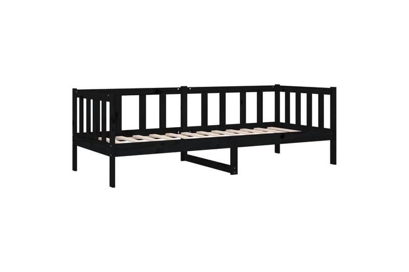 beBasic Sohvasänky musta 80x200 cm täysi mänty - Musta - Huonekalut - Sänky - Sänkykehikot & sängynrungot