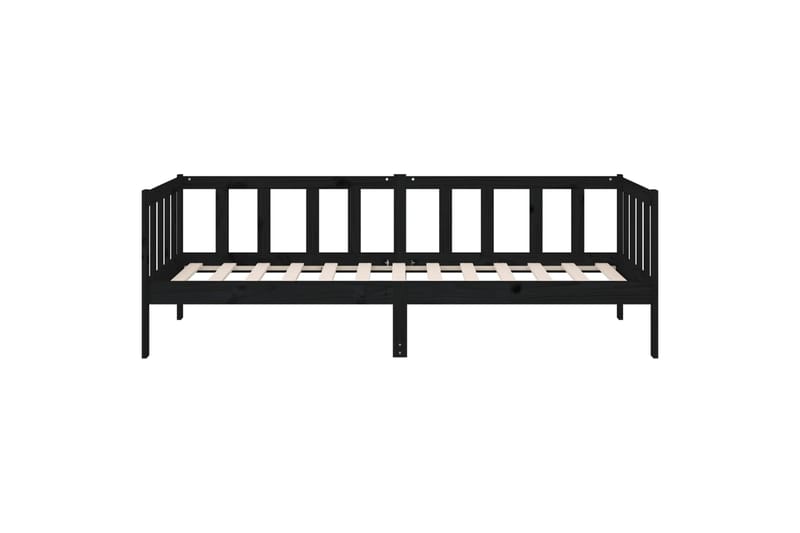 beBasic Sohvasänky musta 80x200 cm täysi mänty - Musta - Huonekalut - Sänky - Sänkykehikot & sängynrungot