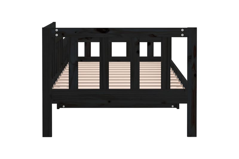 beBasic Sohvasänky musta 90x200 cm täysi mänty - Musta - Huonekalut - Sänky - Sänkykehikot & sängynrungot