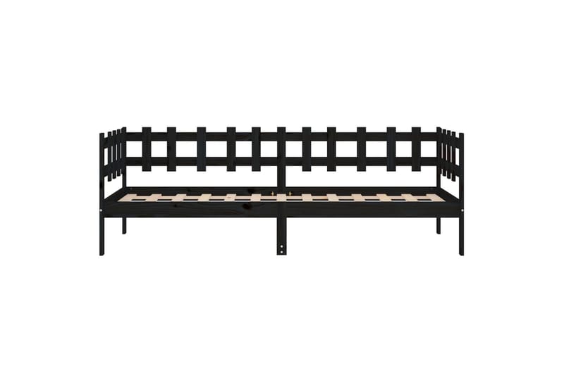 beBasic Sohvasänky musta 90x200 cm täysi mänty - Musta - Huonekalut - Sänky - Sänkykehikot & sängynrungot