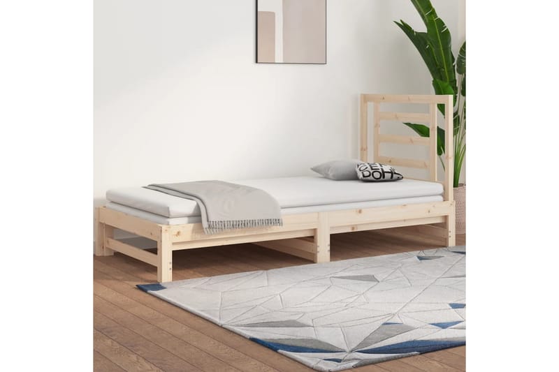 beBasic Sohvasänky ulosvedettävä 2x (90x190) cm täysi mänty - Ruskea - Huonekalut - Sänky - Sänkykehikot & sängynrungot