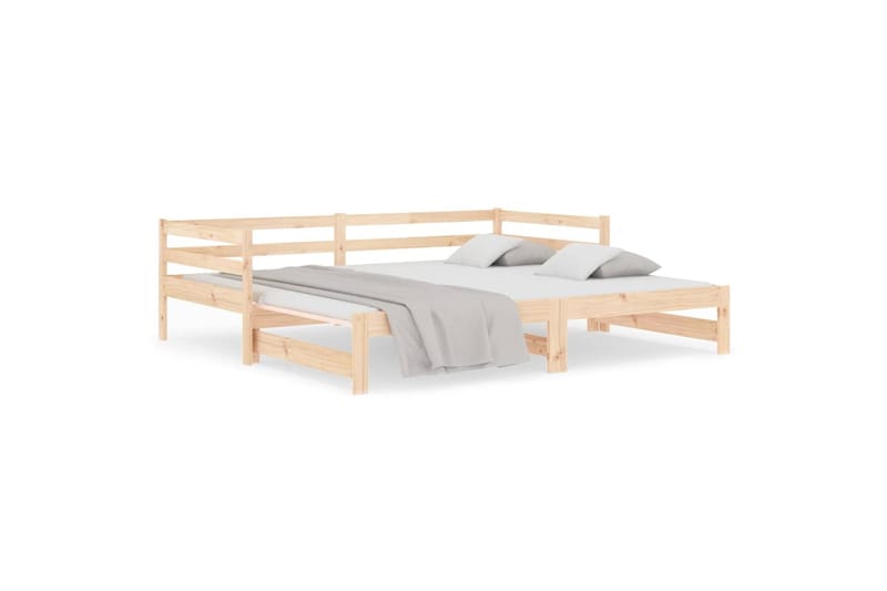 beBasic Sohvasänky ulosvedettävä 2x (90x190) cm täysi mänty - Ruskea - Huonekalut - Sänky - Sänkykehikot & sängynrungot