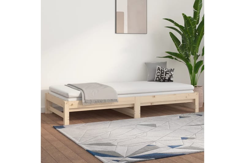 beBasic Sohvasänky ulosvedettävä 2x (90x190) cm täysi mänty - Ruskea - Huonekalut - Sänky - Sänkykehikot & sängynrungot