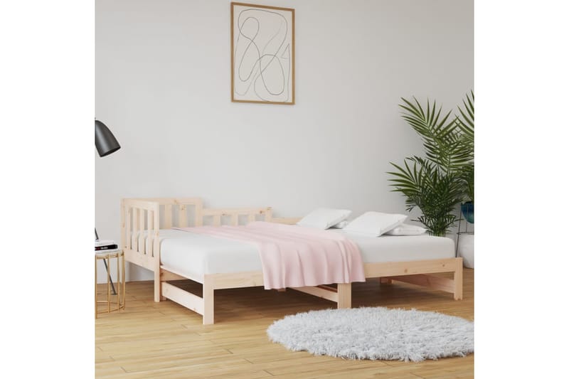beBasic Sohvasänky ulosvedettävä 2x (90x190) cm täysi mänty - Ruskea - Huonekalut - Sänky - Sänkykehikot & sängynrungot