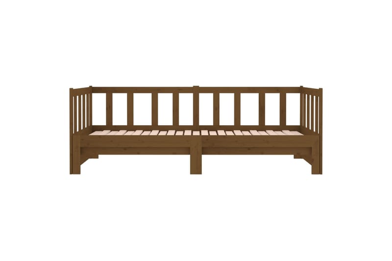 beBasic Sohvasänky ulosvedettävä hunajanrusk 2x (90x190) cm täysi mänty - Ruskea - Huonekalut - Sänky - Sänkykehikot & sängynrungot