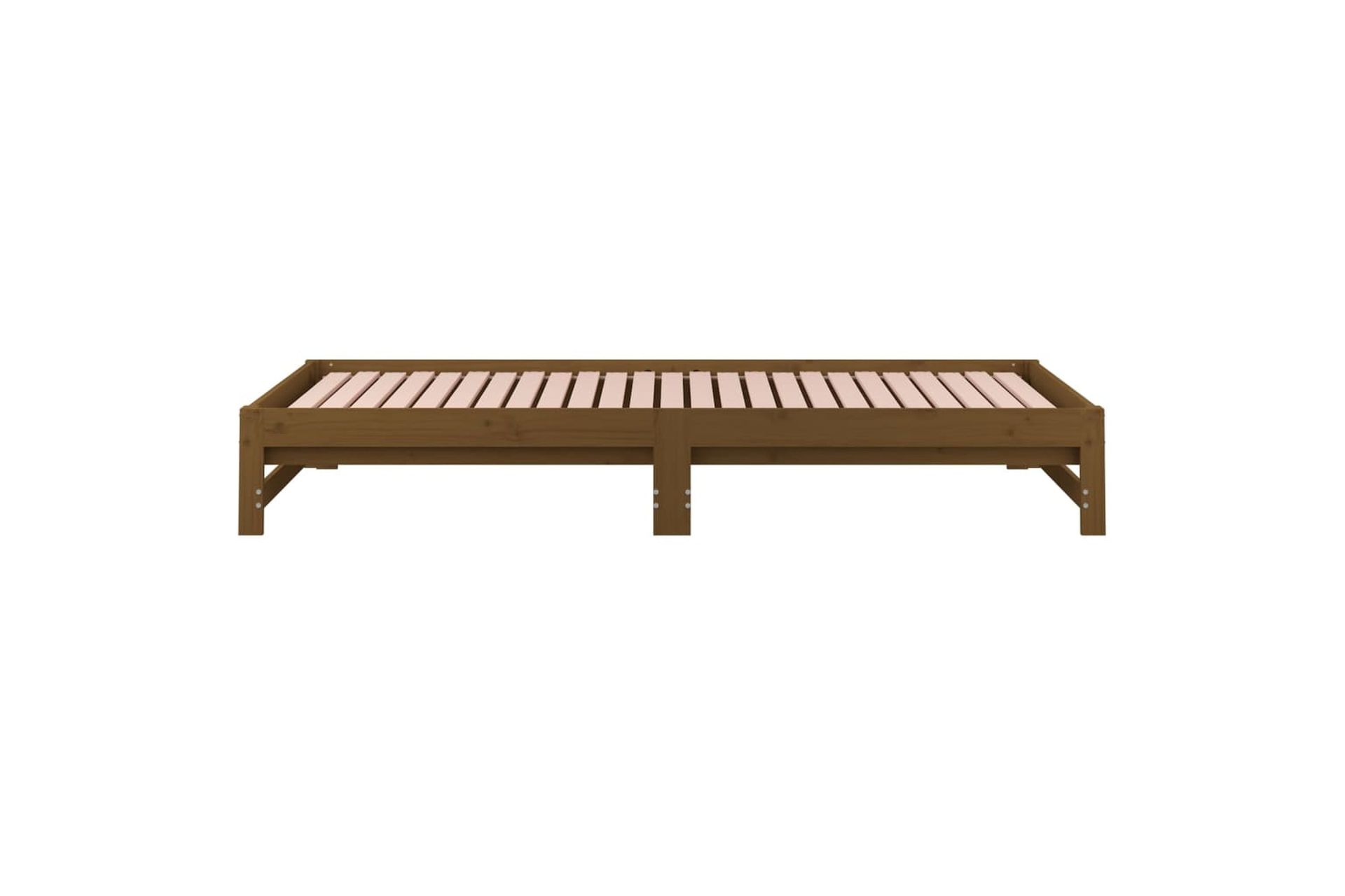 beBasic Sohvasänky ulosvedettävä hunajanrusk 2x (90x200) cm täysi mänty - Ruskea - Huonekalut - Sänky - Sänkykehikot & sängynrungot