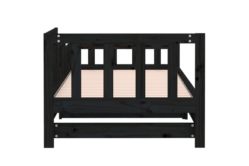 beBasic Sohvasänky ulosvedettävä musta 2x (80x200) cm täysi mänty - Musta - Huonekalut - Sänky - Sänkykehikot & sängynrungot
