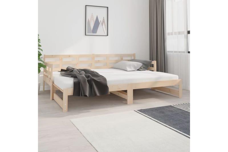 beBasic Sohvasänky ulosvedettävä täysi mänty 2x (80x200) cm - Ruskea - Huonekalut - Sohva - Sohvasängyt