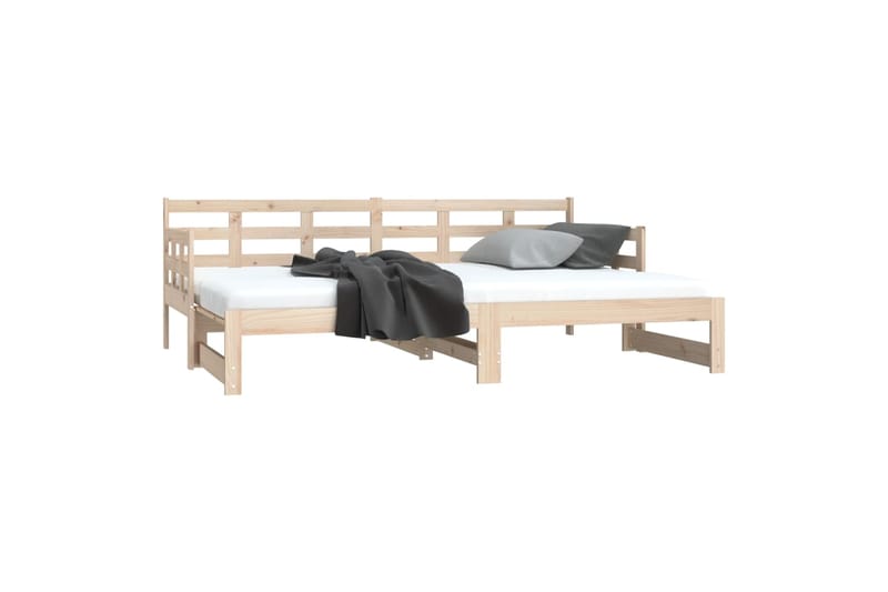 beBasic Sohvasänky ulosvedettävä täysi mänty 2x (80x200) cm - Ruskea - Huonekalut - Sohva - Sohvasängyt