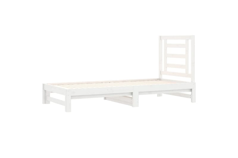 beBasic Sohvasänky ulosvedettävä valkoinen 2x (90x190) cm täysi mänty - Valkoinen - Huonekalut - Sänky - Sänkykehikot & sängynrungot