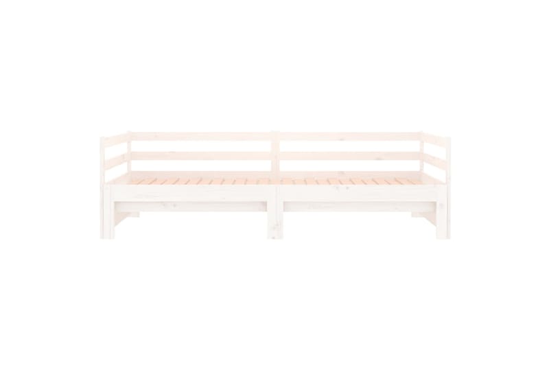beBasic Sohvasänky ulosvedettävä valkoinen 2x (90x190) cm täysi mänty - Valkoinen - Huonekalut - Sänky - Sänkykehikot & sängynrungot